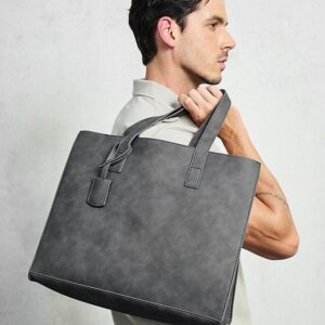 Alternative view of Men’s Large Faux Leather Tote Bag