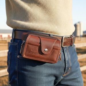 Men’s Leather Belt Bag Wallet