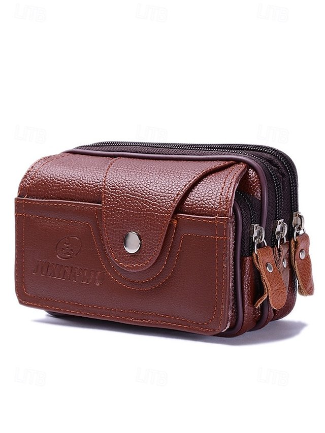 Men’s Leather Belt Bag Wallet - Image 4