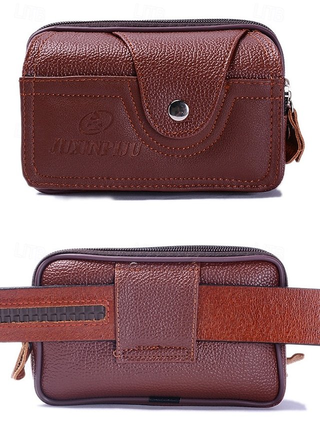 Men’s Leather Belt Bag Wallet - Image 5