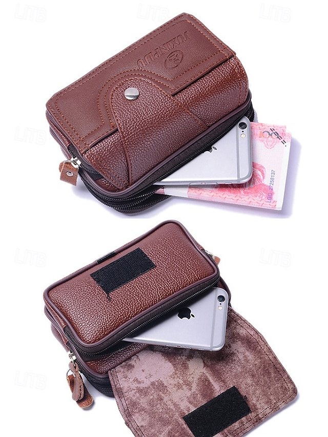 Men’s Leather Belt Bag Wallet - Image 7
