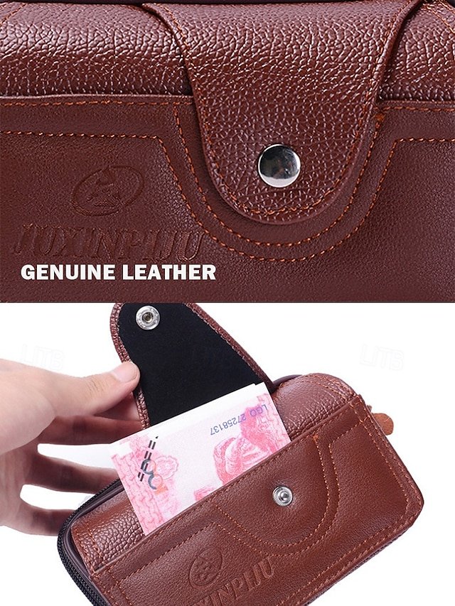Men’s Leather Belt Bag Wallet - Image 8