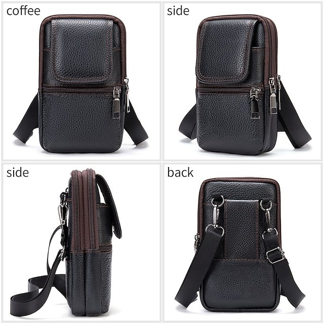 Men’s Leather Crossbody Shoulder Bag - Image 2
