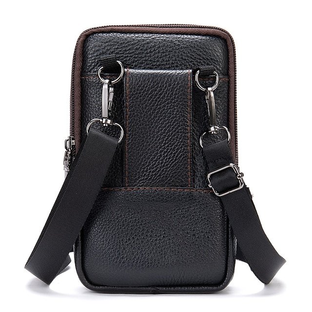 Men’s Leather Crossbody Shoulder Bag - Image 8