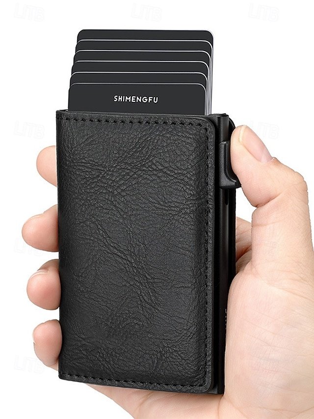Men’s RFID Blocking Carbon Fiber Pattern Wallet - Image 2