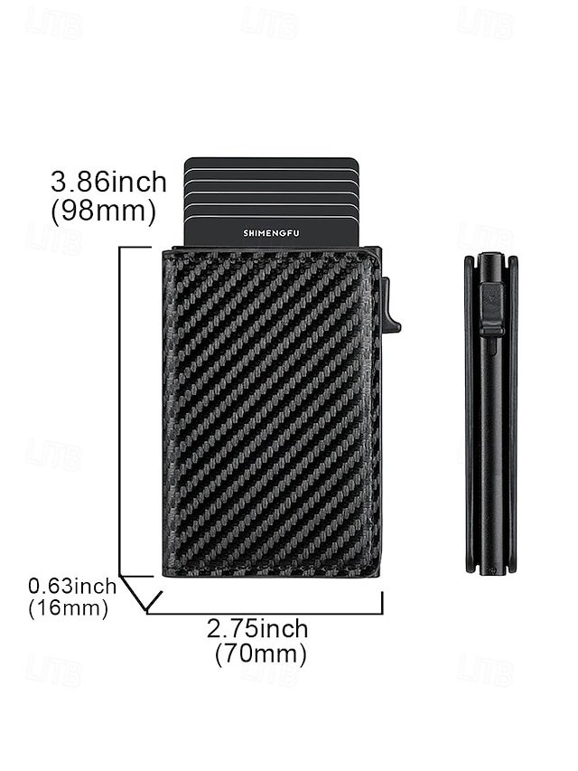 Men’s RFID Blocking Carbon Fiber Pattern Wallet - Image 7