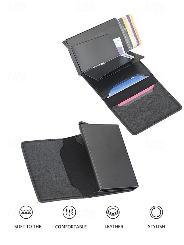 Men’s RFID Blocking Carbon Fiber Pattern Wallet - Image 8