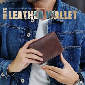 Alternative view of Men’s RFID Blocking Cowhide Leather Bifold Wallet