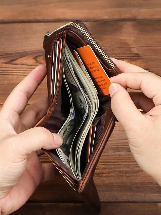 Men’s RFID Blocking Cowhide Leather Bifold Wallet - Image 5