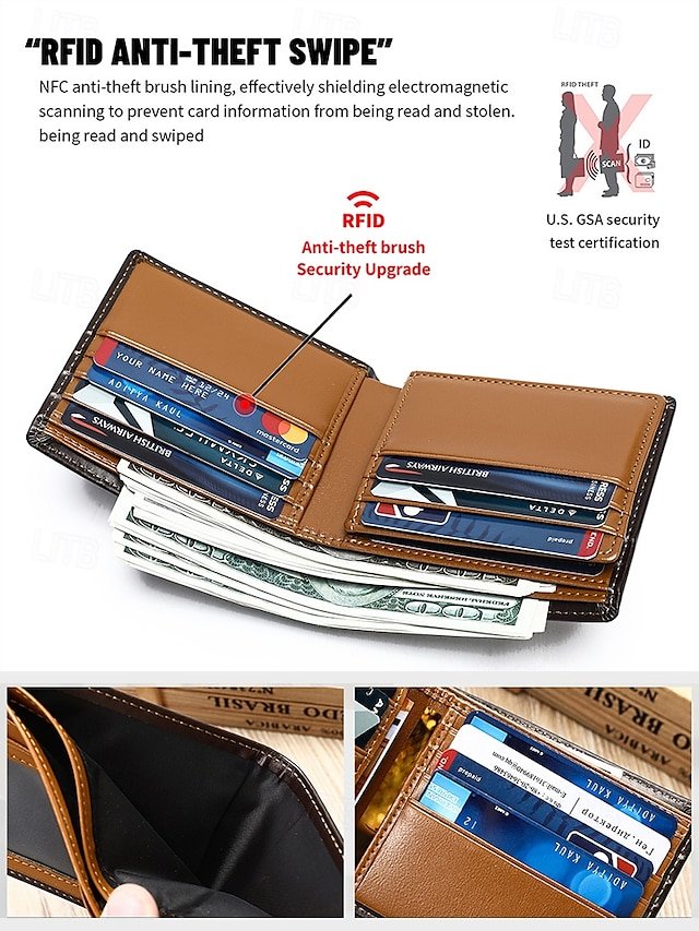 Men’s RFID Blocking Genuine Leather Wallet - Image 7