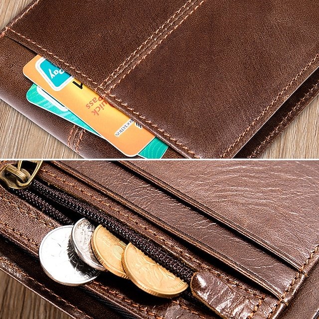 Men’s Leather Wallet with Decorative stitching - Image 7