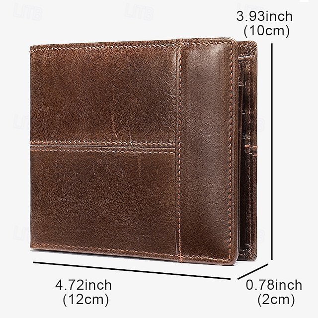 Men’s Leather Wallet with Decorative stitching - Image 8