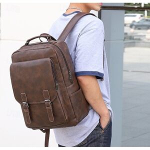 Alternative view of Men’s Vintage Faux Leather Backpack