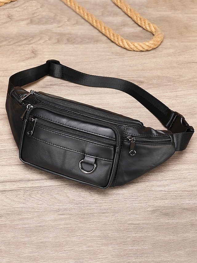 Men’s Vintage Leather Sling Bag Fanny Pack– Crossbody - Image 5
