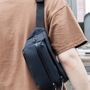 Alternative view of Men’s Nylon Crossbody Bag with Zipper