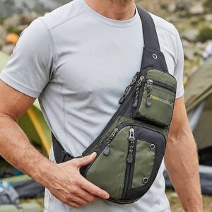 Men’s Waterproof Nylon Sling Bag Crossbody Bag