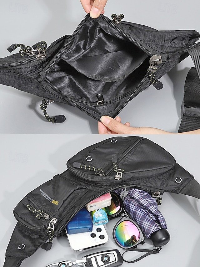 Men’s Waterproof Nylon Sling Bag Crossbody Bag - Image 7