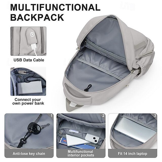 Unisex Floral Nylon Backpack - Image 3