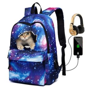 Unisex Cat Canvas Backpack