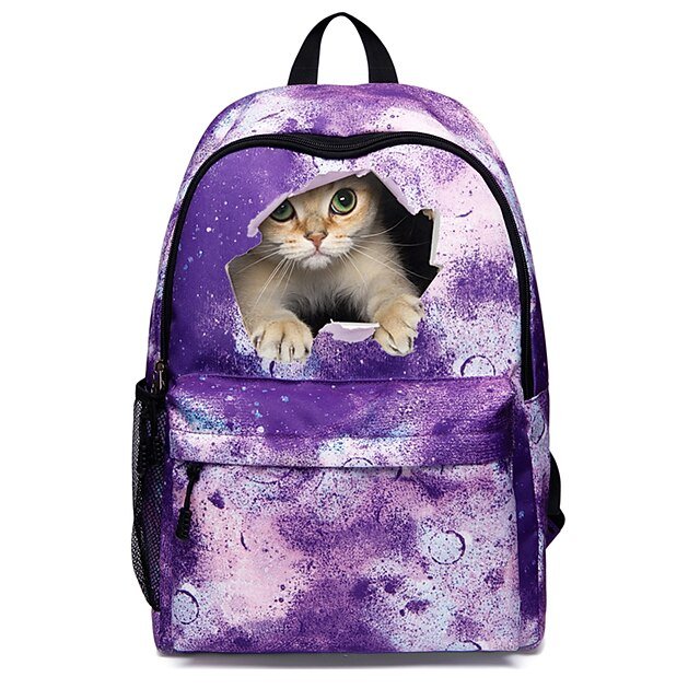 Unisex Cat Canvas Backpack - Image 8