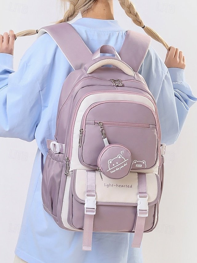 Unisex Nylon Backpack with Zipper - Image 2