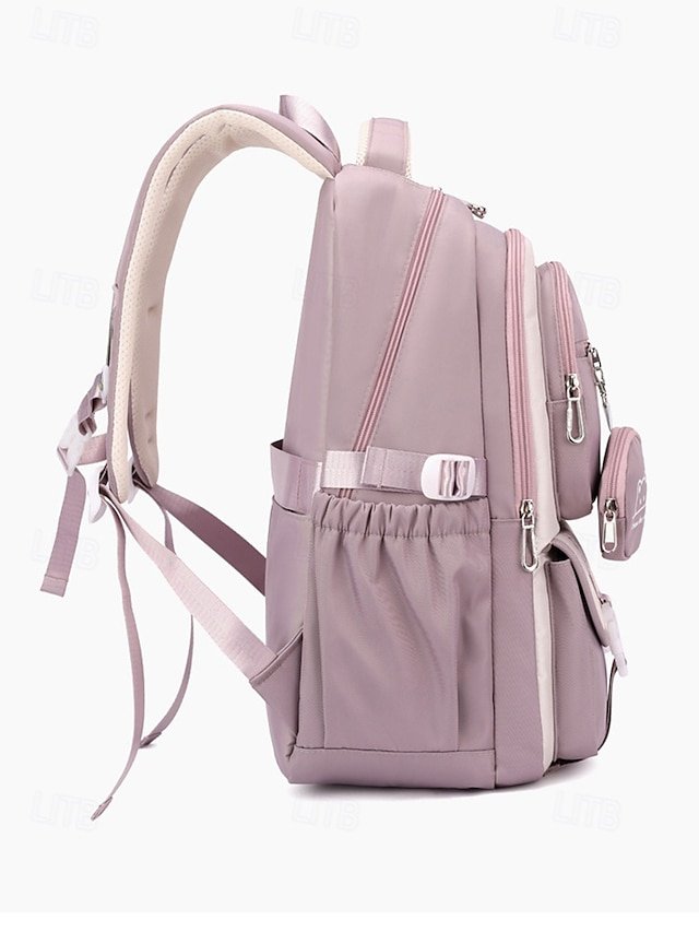 Unisex Nylon Backpack with Zipper - Image 4