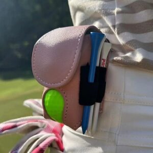 Portable Leather Golf Ball Holder Pouch
