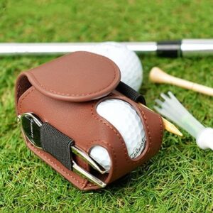 Alternative view of Portable Leather Golf Ball Holder Pouch