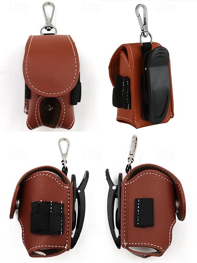 Portable Leather Golf Ball Holder Pouch - Image 8