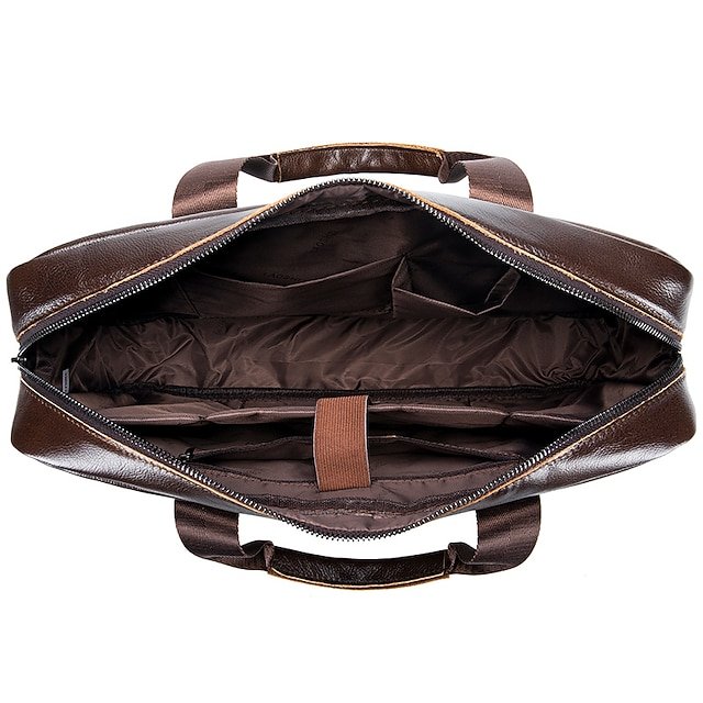 Premium Brown Leather Briefcase - Image 6