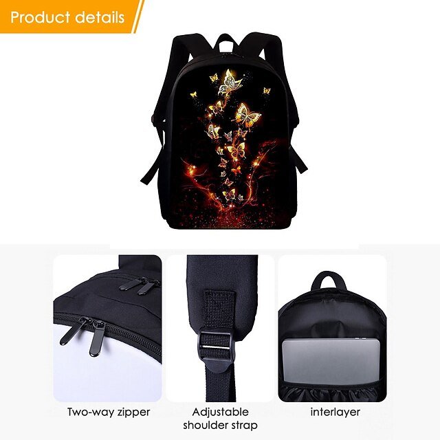 Girls’ Butterfly Oxford Backpack - Image 3