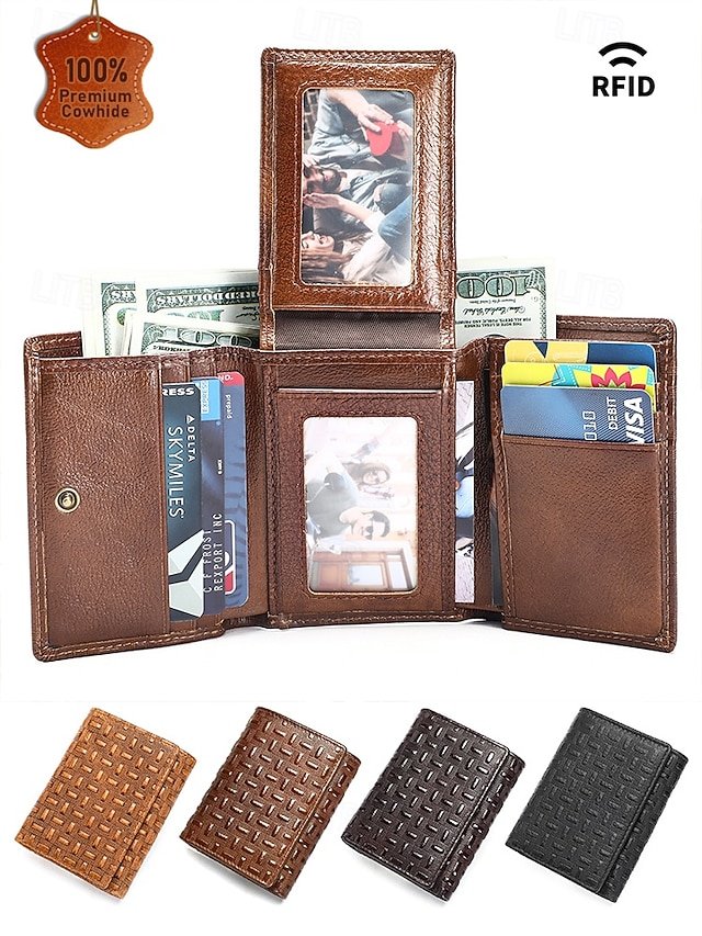 Men’s Leather Wallet with Embossed - Image 2
