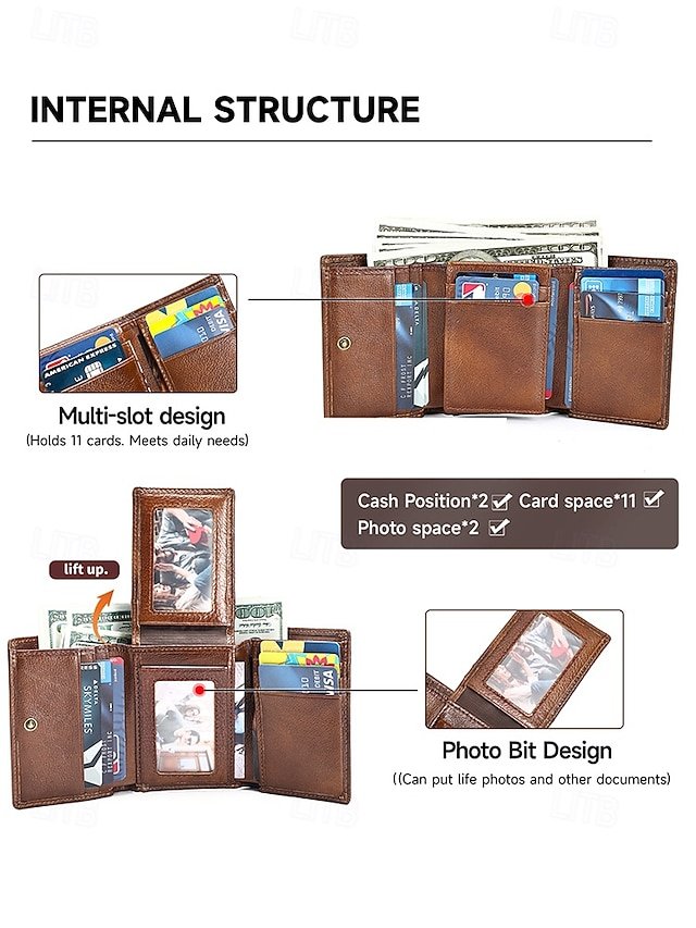 Men’s Leather Wallet with Embossed - Image 4