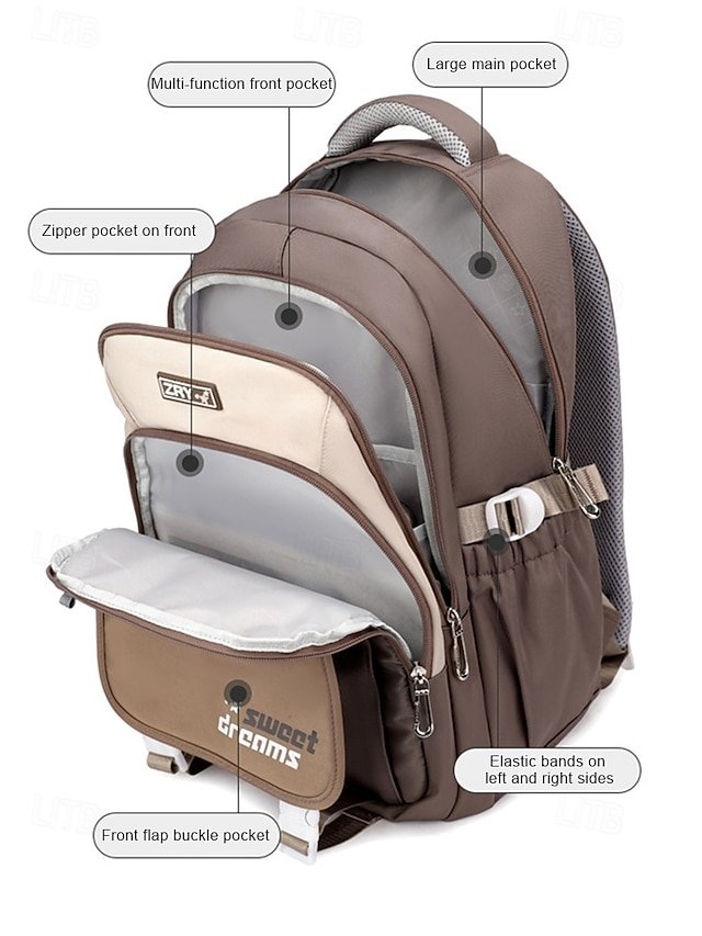 Unisex Waterproof Nylon Backpack - Image 3