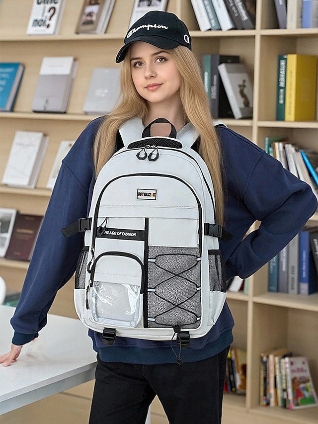 Unisex Waterproof School Backpack with Multi-Pocket Design - Image 2