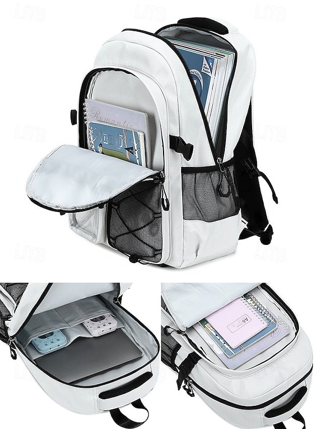 Unisex Waterproof School Backpack with Multi-Pocket Design - Image 4