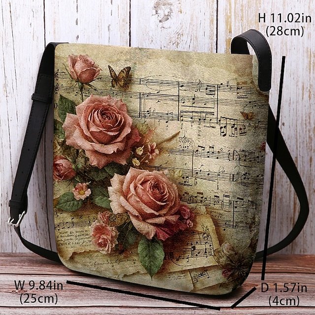 Women’s Floral Polyester Shoulder Bag - Image 3