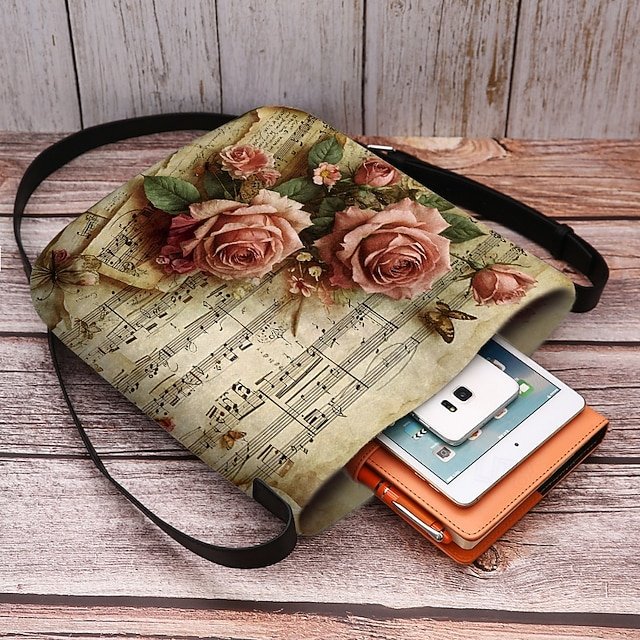 Women’s Floral Polyester Shoulder Bag - Image 4