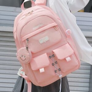 Waterproof Teen Girls Backpack with Pendant Coin Purse