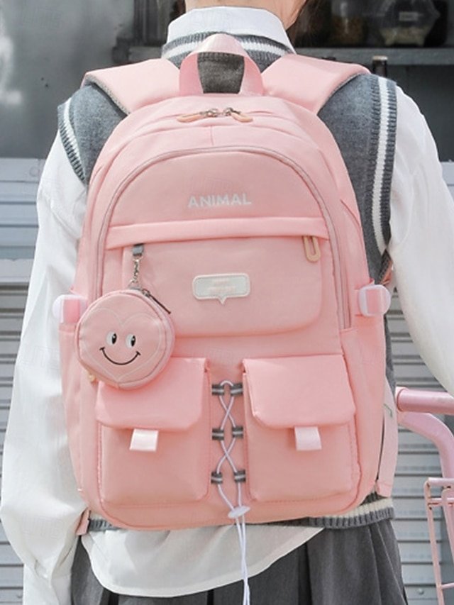 Waterproof Teen Girls Backpack with Pendant Coin Purse - Image 2