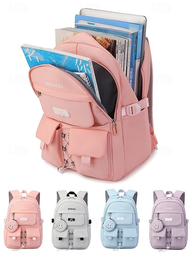 Waterproof Teen Girls Backpack with Pendant Coin Purse - Image 4