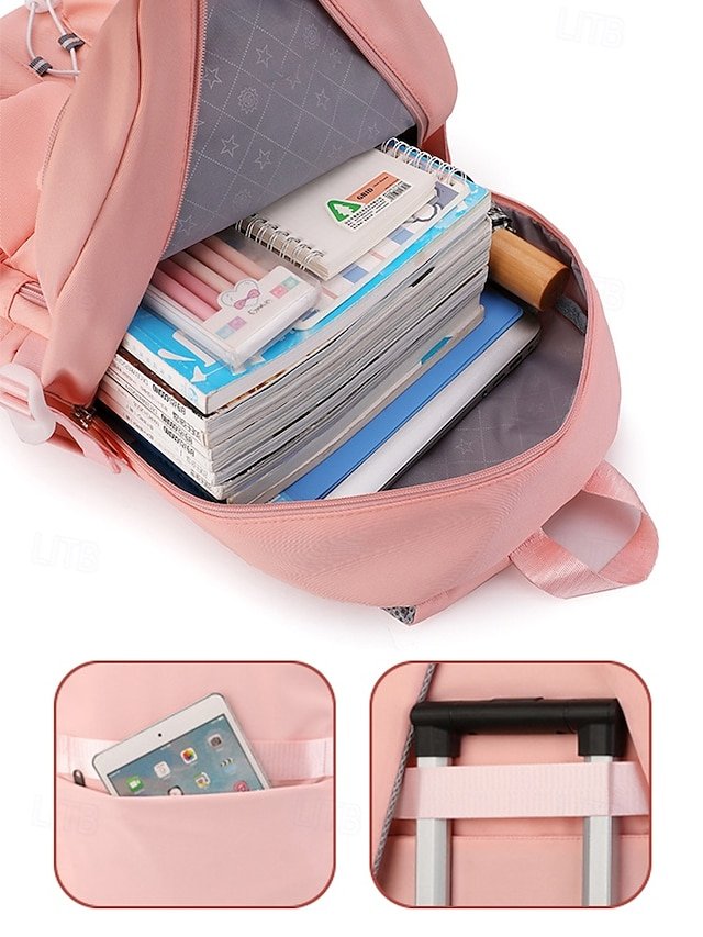 Waterproof Teen Girls Backpack with Pendant Coin Purse - Image 7