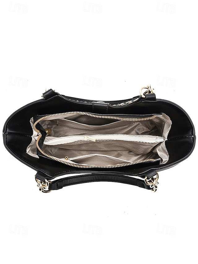 Women’s Faux Leather Tote Bag Set - Image 7