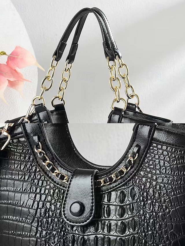 Women’s Faux Leather Tote Bag Set - Image 8