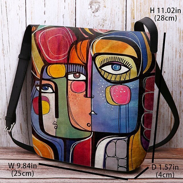 Women’s Abstract Art Crossbody Bag - Image 3