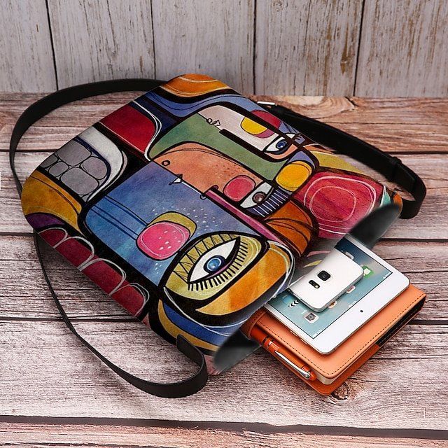 Women’s Abstract Art Crossbody Bag - Image 4