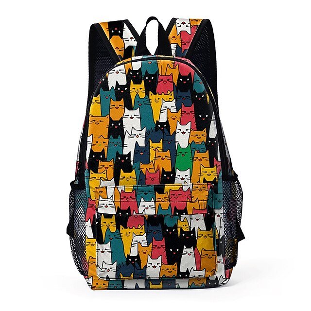 Women’s Large-Capacity Cat Print Backpack - Image 3