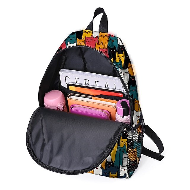 Women’s Large-Capacity Cat Print Backpack - Image 4