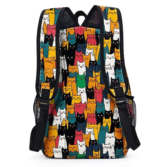 Women’s Large-Capacity Cat Print Backpack - Image 5