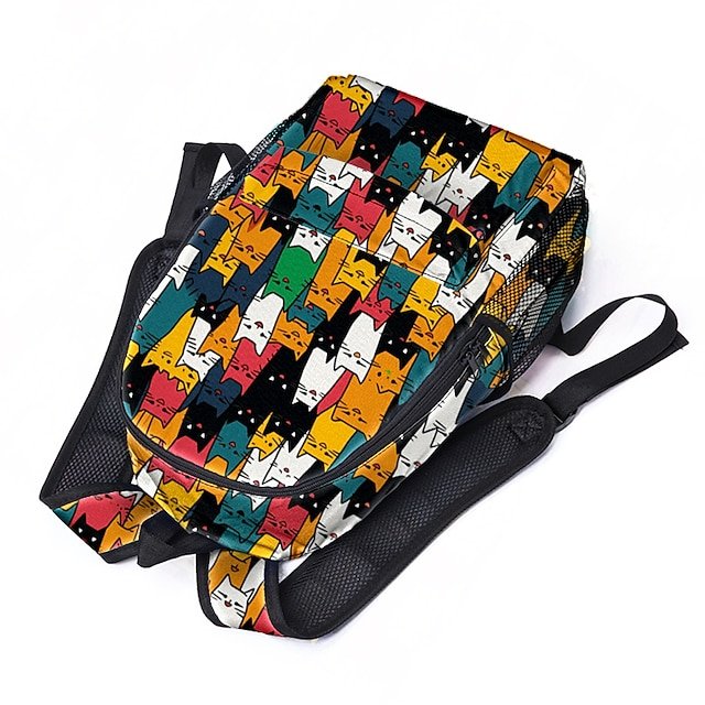 Women’s Large-Capacity Cat Print Backpack - Image 7